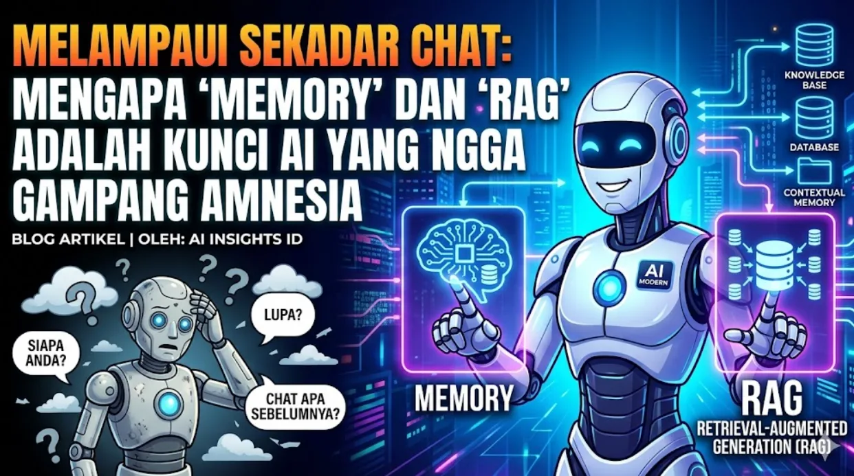 Melampaui Sekadar Chat: Mengapa "Memory" dan "RAG" Adalah Kunci AI yang Nggak Gampang Amnesia